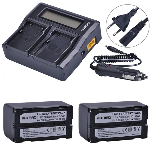 BATTERIE Batmax Li-ion BDC70 + chargeur rapide lcd en option pour chargeur Topcon pour GTS 900 et GPT 9000...