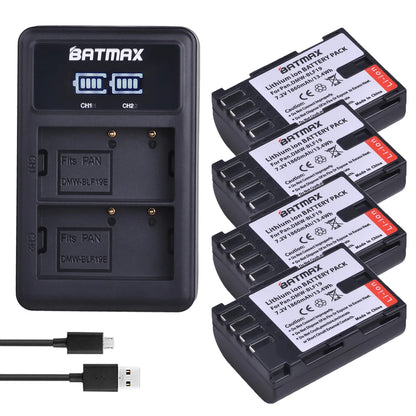 Batterie Batmax DMW-BLF19 DMW BLF19 DMW-BLF19e + chargeur LED USB pour Panasonic Lumix GH3 GH4 GH5 DMW-BLF19PP