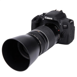 Pare-soleil ET-60 58mm et60 réversibles pour Canon EF-S 55-250mm f/4-5.6 IS II et EF 75-300mm f/4-5.6 III objectif USM