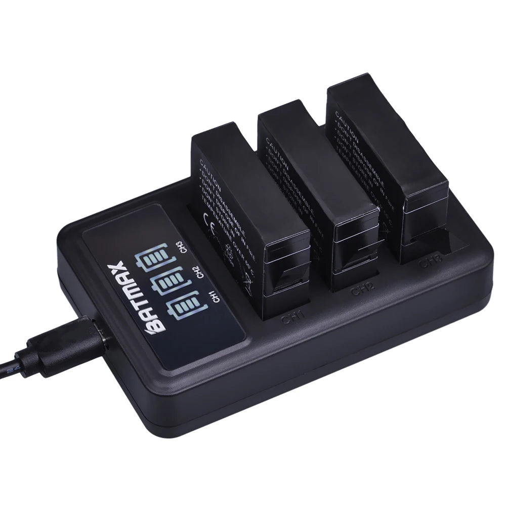 Batterie Batmax 1680mAh pour Gopro Hero 4 + chargeur 3-Slots