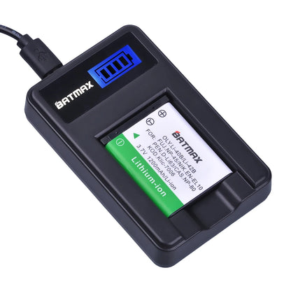 Batterie Batmax Li-40B NP-45 1200mAh + Chargeur pour Olympus Li 40B Li-42B pour FUJIFILM NP-45 NP-45S NP-45A 45B EN-EL10