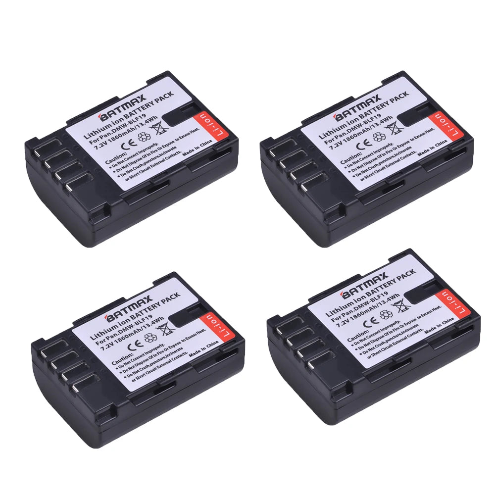 Batterie Batmax DMW-BLF19 DMW BLF19 DMW-BLF19e + chargeur LED USB pour Panasonic Lumix GH3 GH4 GH5 DMW-BLF19PP