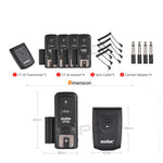 Déclencheur émetteur + récepteur Godox CT-16 16 canaux sans fil Radio Flash pour Canon Nikon Pentax Studio Speedlite Flash