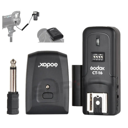 Déclencheur émetteur + récepteur Godox CT-16 16 canaux sans fil Radio Flash pour Canon Nikon Pentax Studio Speedlite Flash