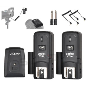 Déclencheur émetteur + récepteur Godox CT-16 16 canaux sans fil Radio Flash pour Canon Nikon Pentax Studio Speedlite Flash