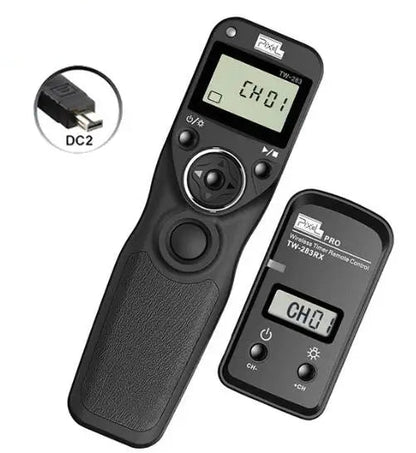 Télécommande sans fil Pixel TW-283 minuterie déclencheur (DC0 DC2 N3 E3 S1 S2) câble pour Canon Nikon Sony Panasonic