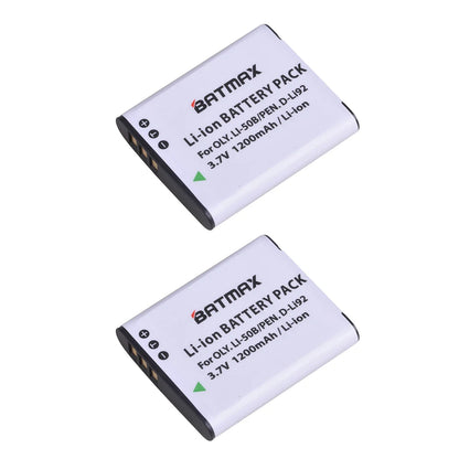 Batterie Batmax Li-50B Li 50B D-LI92 + chargeur pour Olympus SP 810 800UZ u6010 u6020 u9010 SZ14 SZ16 D755 u1010 SZ30 SZ20