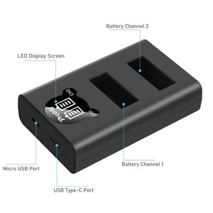 Batterie Probty pour Gopro max Gopro max 360 + chargeur double