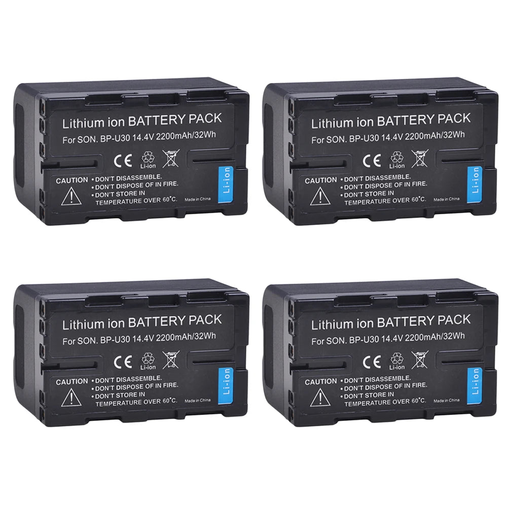 Batteries génériques + chargeur rapide double pour batteries BP-U30 BP U30 2200mAh pour sony FS7 FS5 x180 ...