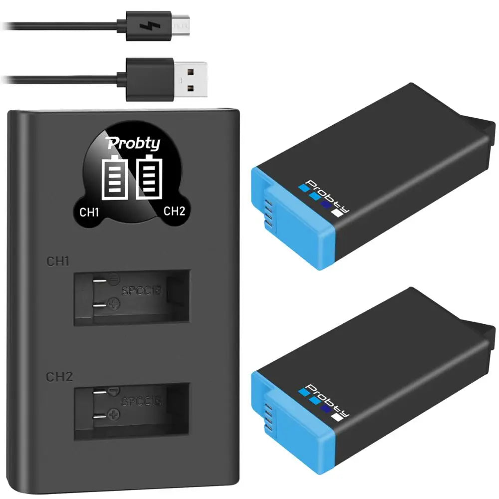 Batterie Probty pour Gopro max Gopro max 360 + chargeur double