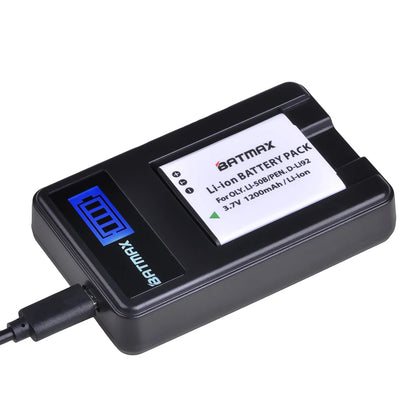 Batterie Batmax Li-50B Li 50B D-LI92 + chargeur pour Olympus SP 810 800UZ u6010 u6020 u9010 SZ14 SZ16 D755 u1010 SZ30 SZ20