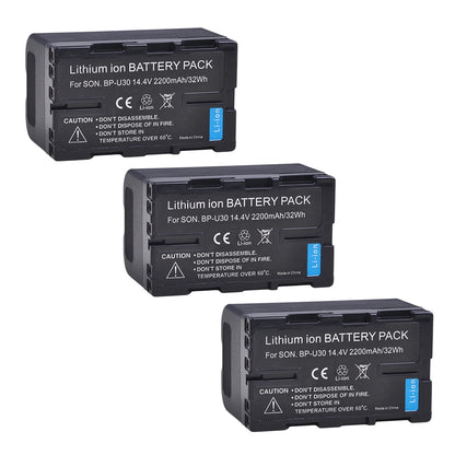 Batteries génériques + chargeur rapide double pour batteries BP-U30 BP U30 2200mAh pour sony FS7 FS5 x180 ...