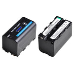 Batteries NP-F750 Batmax 4X 5200mAh pour sony NP F750 F730 F770 avec indicateur LED de puissance + chargeur double LCD pour Sony CCD-TRV215 CCD-TR917