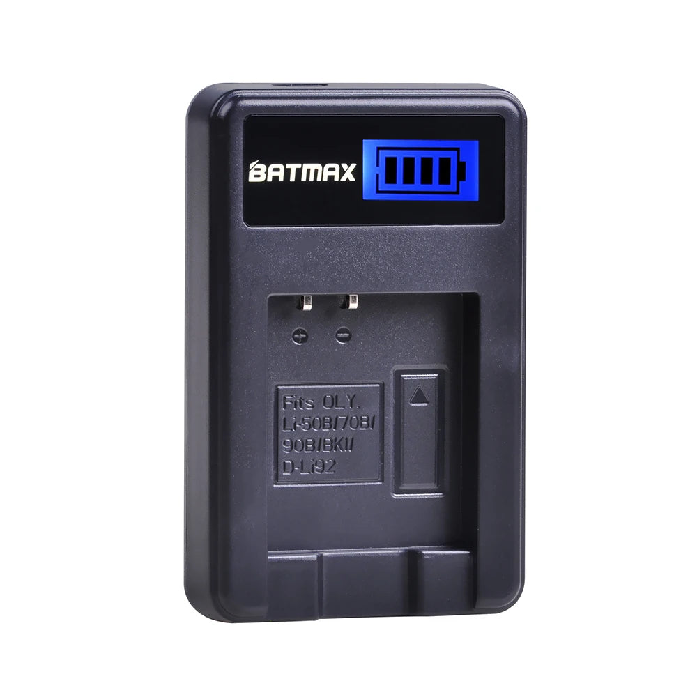 Batterie Batmax Li-50B Li 50B D-LI92 + chargeur pour Olympus SP 810 800UZ u6010 u6020 u9010 SZ14 SZ16 D755 u1010 SZ30 SZ20
