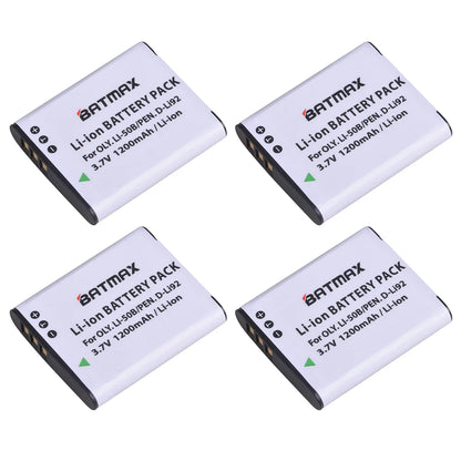 Batterie Batmax Li-50B Li 50B D-LI92 + chargeur pour Olympus SP 810 800UZ u6010 u6020 u9010 SZ14 SZ16 D755 u1010 SZ30 SZ20