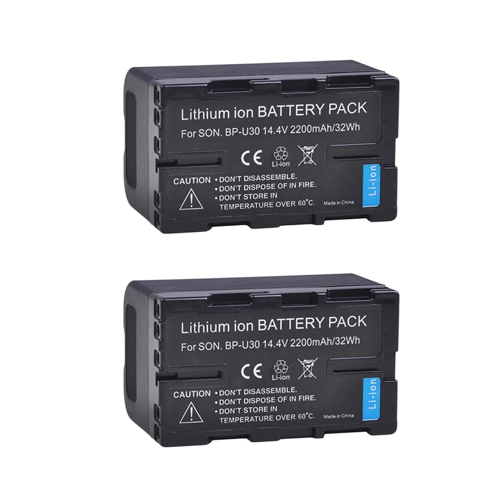 Batteries génériques + chargeur rapide double pour batteries BP-U30 BP U30 2200mAh pour sony FS7 FS5 x180 ...