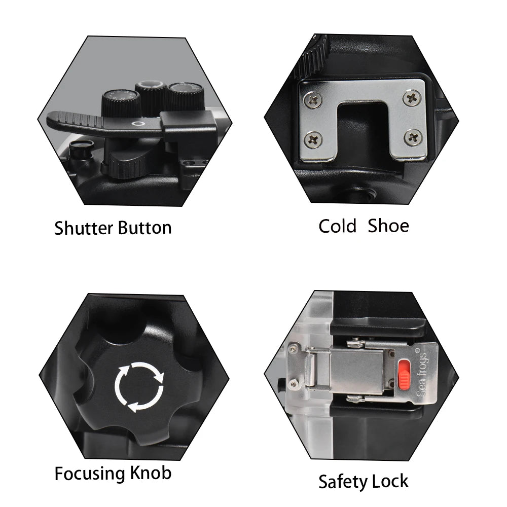 SeaFrogs Waterproof Housing with Dome Port for Fujifilm X-T30 40m 