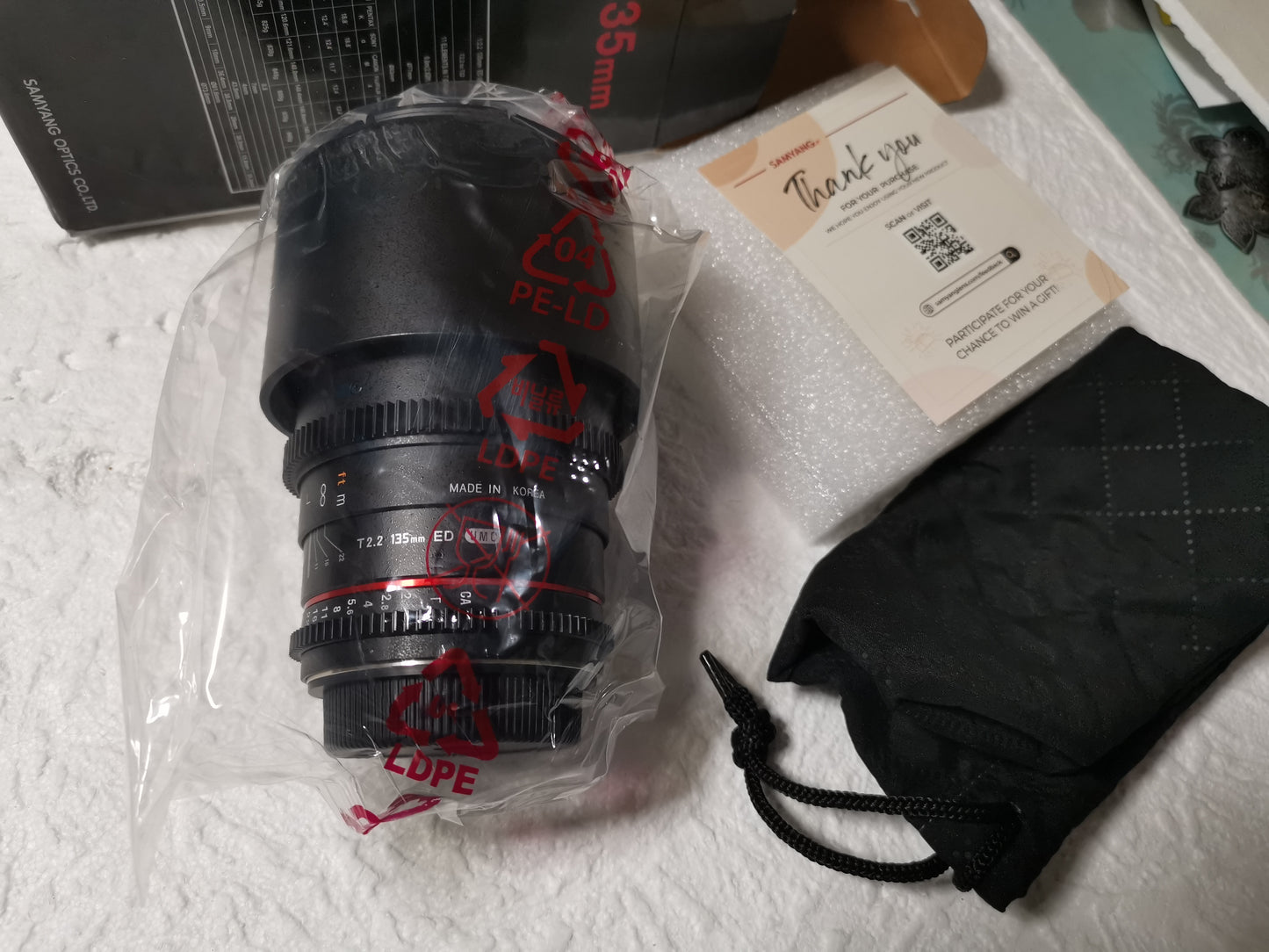 Samyang 135 mm T2.2 ED UMC cinéma neuf pour Canon EF + garantie