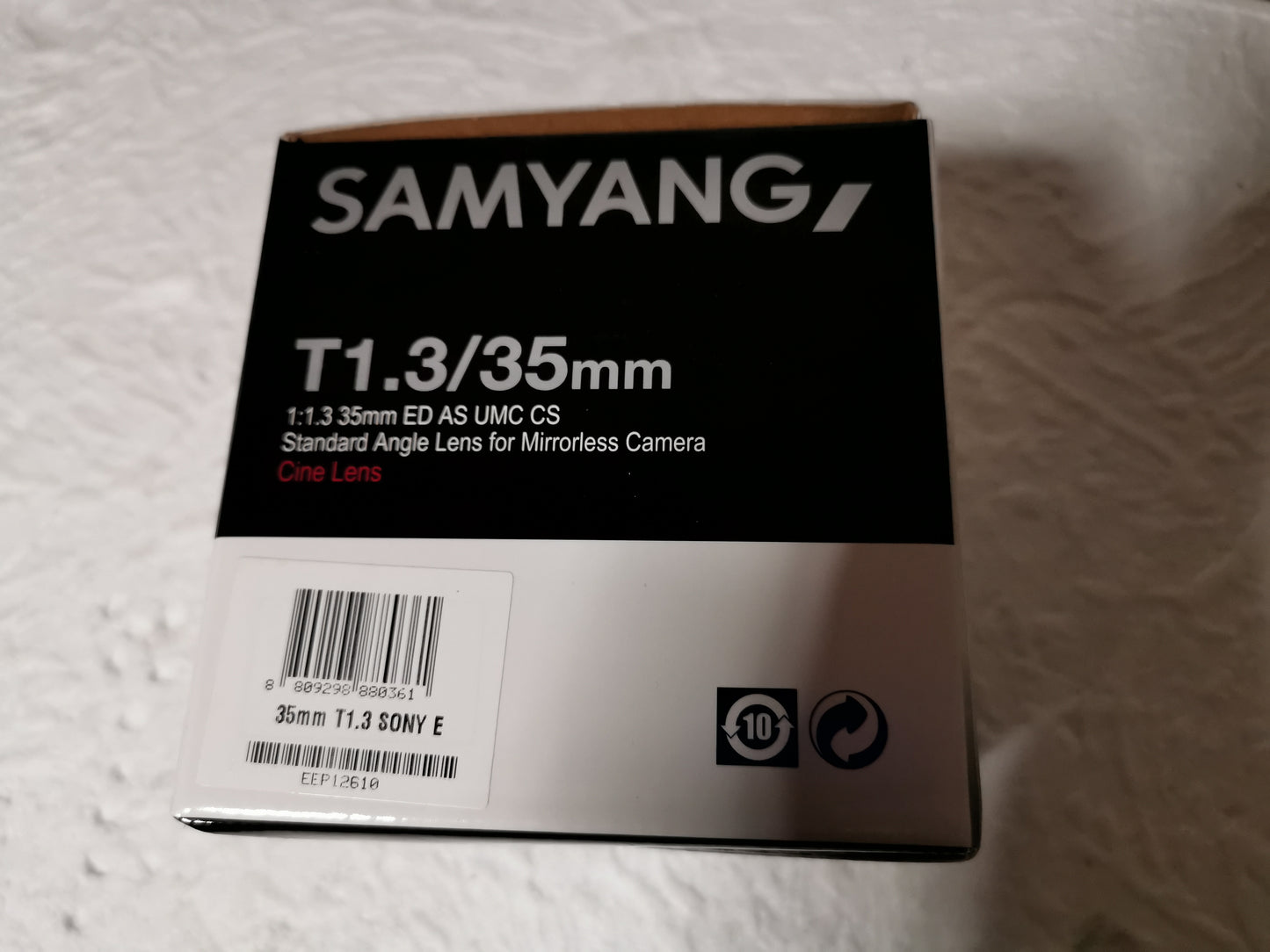 SAMYANG 35 mm T1.3 ED AS UMC CS CINEMA pour Sony E neuf + garantie