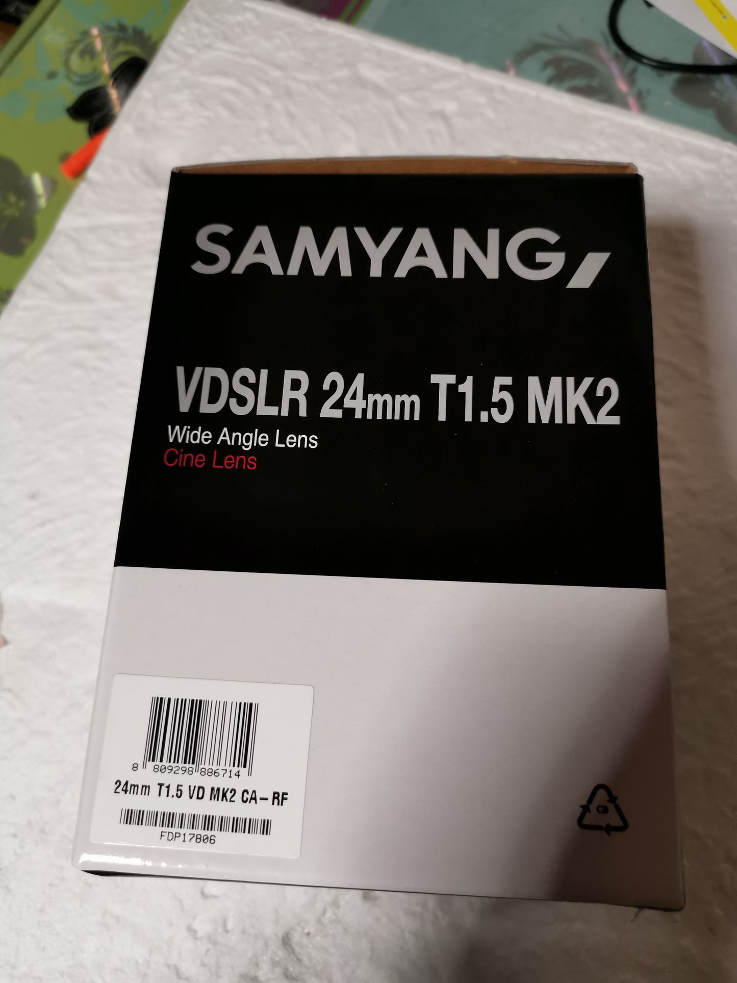 SAMYANG VDSLR 24mm T1.5 MKii Cinéma pour Canon RF neuf + garantie