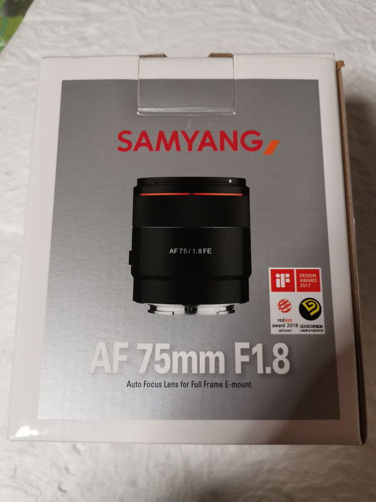 SAMYANG AF 75mm F1.8 pour Sony E neuf + garantie