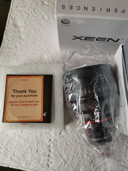 SAMYANG XEEN 24mm T1.5 Cinéma pour Sony E neuf + garantie