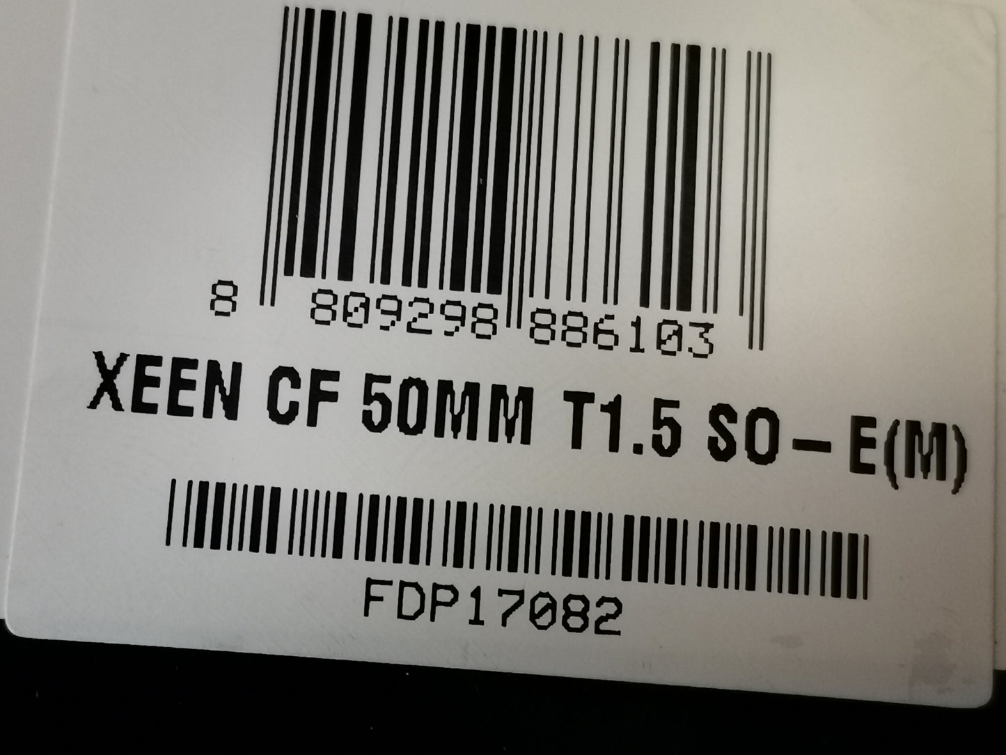 SAMYANG XEEN CF 50 mm T1.5 SO Cinéma pour Sony E neuf + garantie