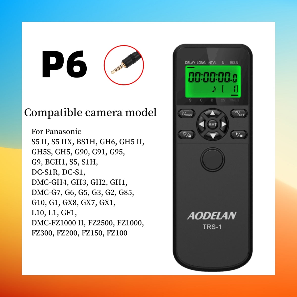 Intervallomètre minuterie déclencheur télécommande AODELAN pour Canon Nikon Sony Panasonic Olympus Fujifilm