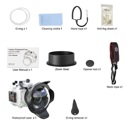 Caisson étanche Seafrogs, 40M pour Sony A7RIII/A7III, objectif 16-35mm 28-70mm 90mm avec poignée pistolet