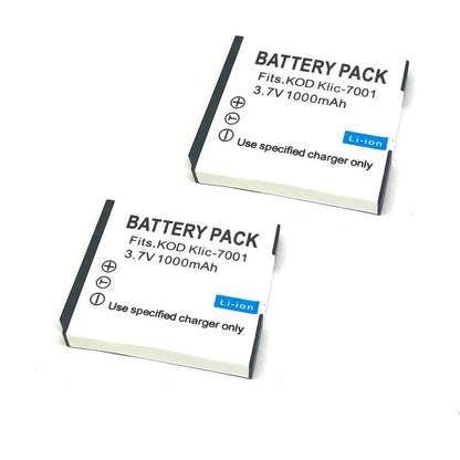 Batterie générique KLIC-7001 K7001 KLIC7001 + chargeur pour KODAK M341 M340 M320 M1073 V550 V570 V610 V705 M753 M763 M853 M863 M893 M1063 M1013