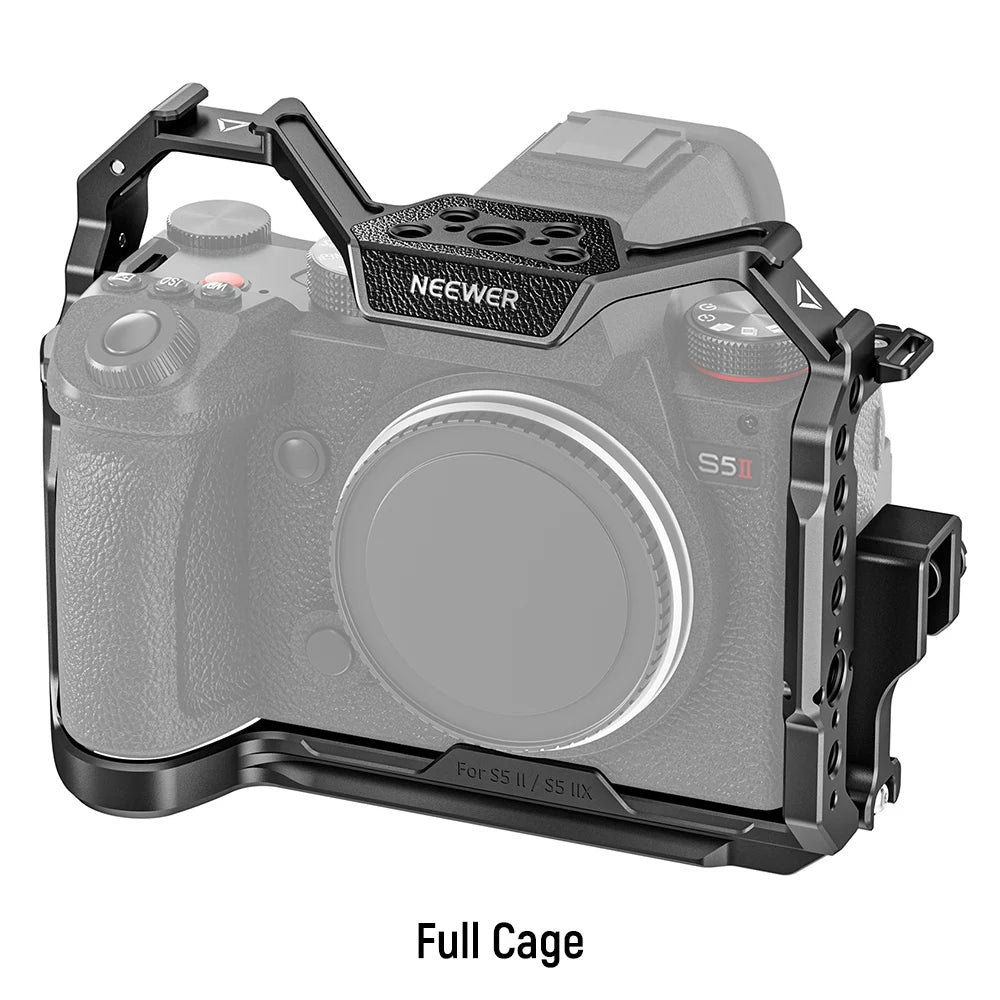 Cage pour Panasonic LUMIX S5 II/S5 IIX G9 II avec pince de câble HDMI, base Arca QR