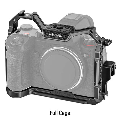 Cage pour Panasonic LUMIX S5 II/S5 IIX G9 II avec pince de câble HDMI, base Arca QR