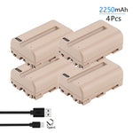 Batterie Probty 2250mAh NP-FM500H NP FM500H FM500H USB-C pour Sony Alpha A58 A57 A65 A77 A99 A900 A700 A580 A560 A550 A850