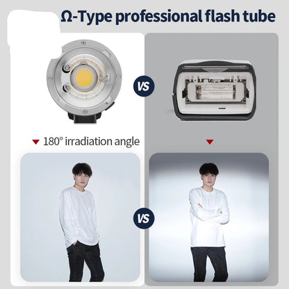 Flash stroboscopique JINBEI HD200pro avec batterie pour l'extérieur 200W TTL 2.4G HSS pour Canon Sony Nikon