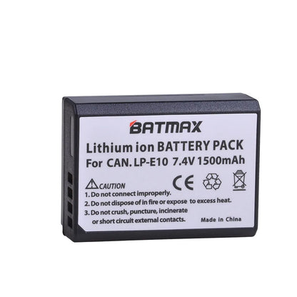 Batterie + chargeur double LP-E10 LP E10 LPE10 pour Canon EOS 1100D 1200D 1300D Kiss X50 X70 X80 Rebel T3 T5 T6...