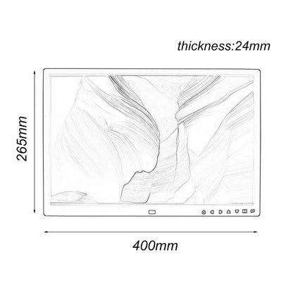 Cadre Photo Numérique à Bouton Tactile de 17 Pouces, Album Électronique HDMI HD, Affichage Mural, Machine de Publicité Vidéo, Lecteur Vidéo