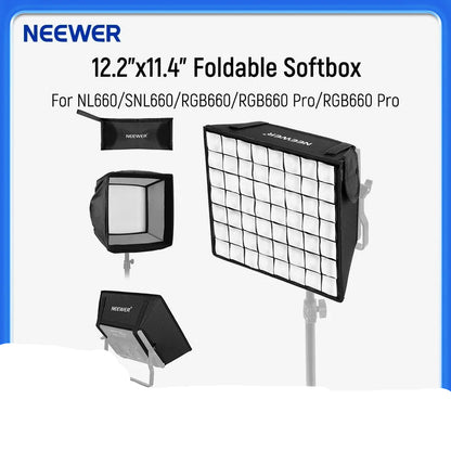 Softbox NEEWER 12.2"x11.4" pour éclairage NL660/SNL660/RGB660/RGB660 Pro/RGB660 PRO II