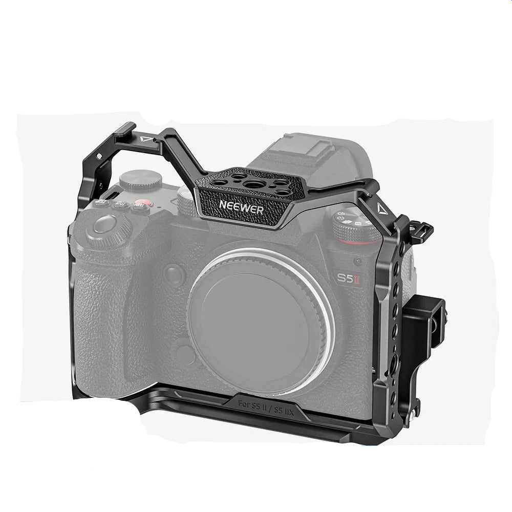 Cage pour Panasonic LUMIX S5 II/S5 IIX G9 II avec pince de câble HDMI, base Arca QR