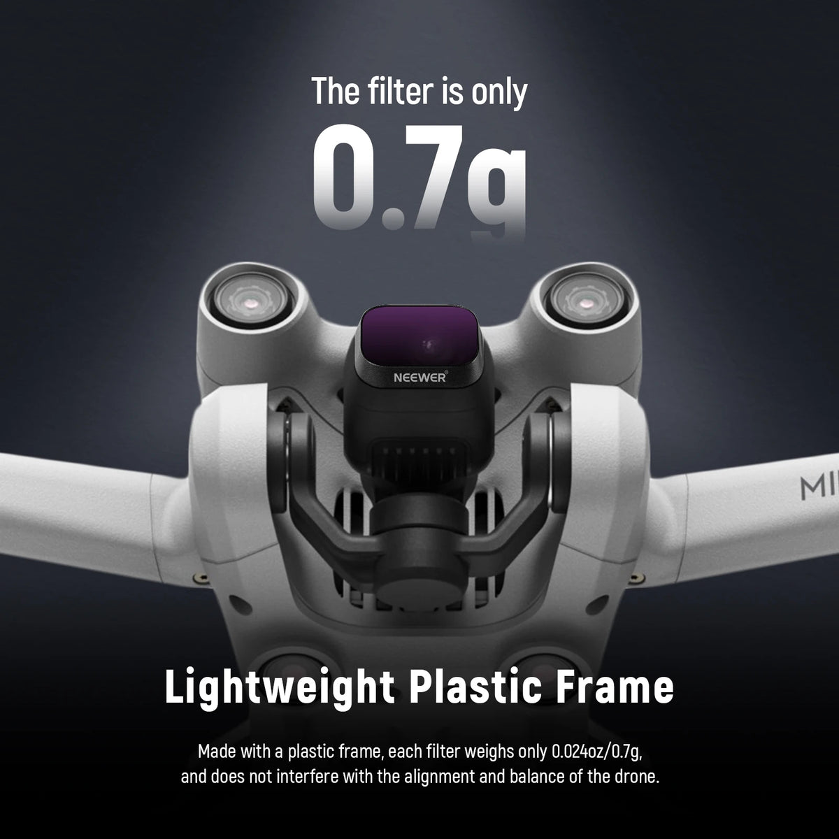 Ensemble de filtres ND NEEWER compatibles avec DJI Mini 3/Mini 3 Pro, paquet de 6, filtre à densité neutre