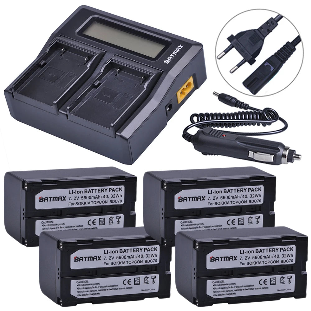 BATTERIE Batmax Li-ion BDC70 + chargeur rapide lcd en option pour chargeur Topcon pour GTS 900 et GPT 9000...