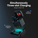 Batterie TELESIN pour GoPro Hero 12, 11, 10, 9, 1750 mAh + Boîtier de Chargeur Rapide à 3 Voies