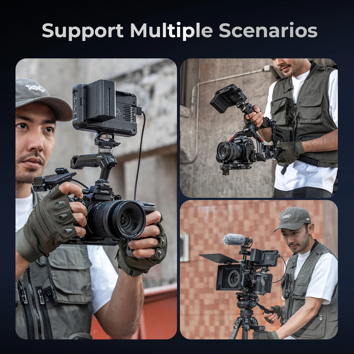 Cage SmallRig 4902 pour Panasonic LUMIX S1R II / S5 II / S5 IIX / G9 II w HawkLock à dégagement rapide avec plaque inférieure Arca-Swiss