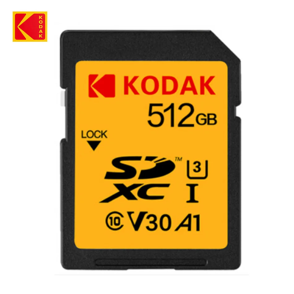 Carte mémoire SD Kodak SDHC 32 Go 64 Go 128 Go 256 Go 512 Go V30 V90 prise en charge de l'appareil photo