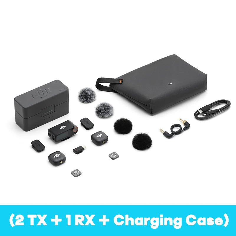 Micro Lavalier sans fil DJI Mic 3 ultraléger temps étendu et charge rapide Transmission 400m suppression du bruit Streaming Vlog