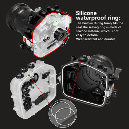 Caisson étanche Seafrogs 40M avec Port dôme en plastique/verre pour Sony A7M4