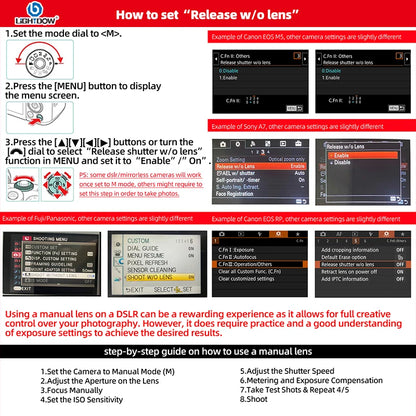 Objectif Lightdow 420-800mm F8.3 téléobjectif manuel Zoom avec convertisseur 2X pour appareils photo Canon Nikon Sony Pentax Fujifilm