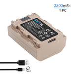 Batterie Probty NP-FZ100 NPFZ100 NP FZ100 avec entrée 5 V 1 A type-c pour Sony A7 III, Alpha A7R III, A7R IV, A9, A6600...