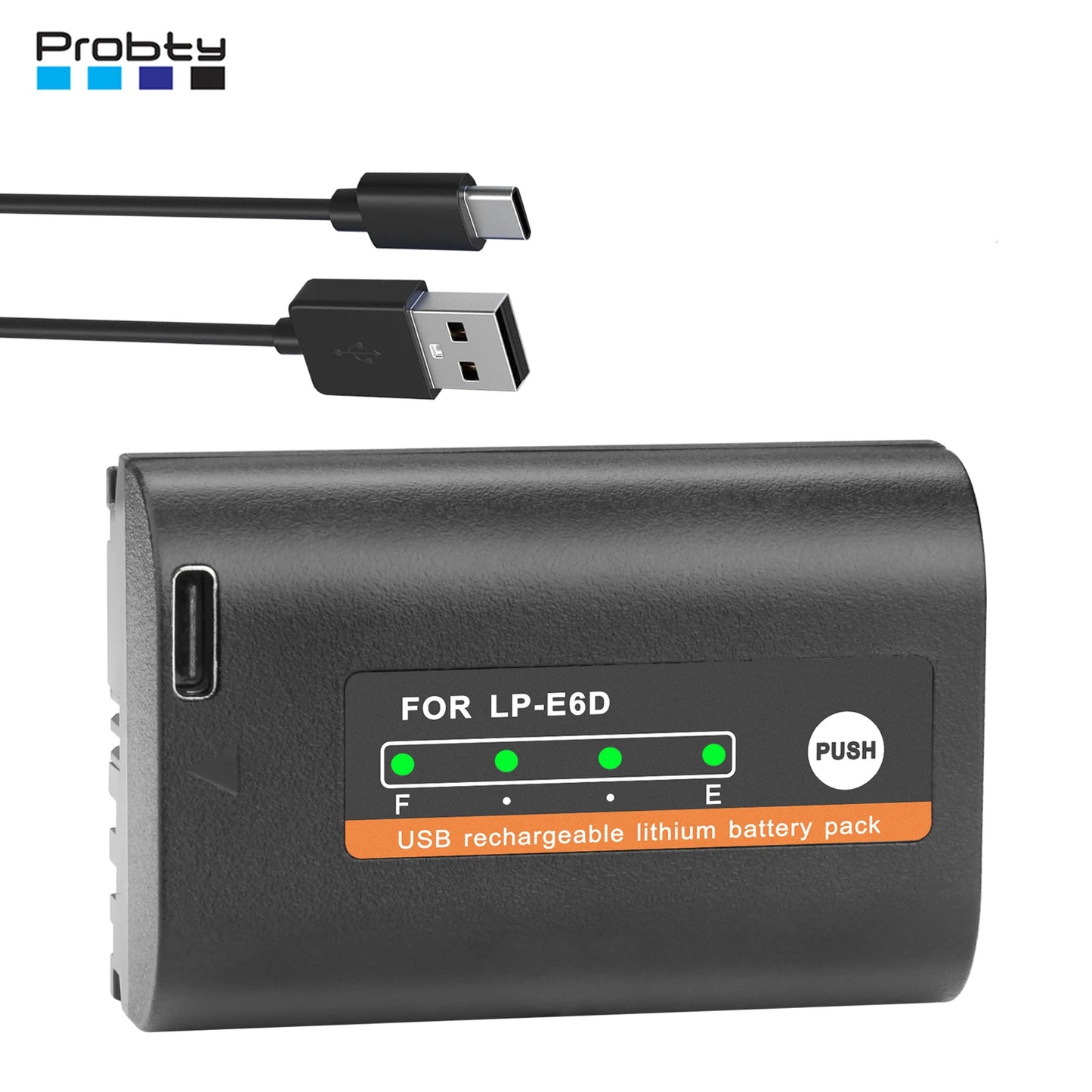 Batterie 2650mAh LP-E6 LP E6 LPE6 LP E6N Probty type-c pour appareils photo Canon 5D Mark II III 7D 60D EOS 6D 70D 80D EOS 5DS R