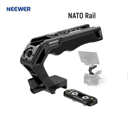 Poignée supérieure et rail de transmission en silicone confortable avec dégagement rapide pour appareil photo