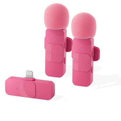 Mini Microphone Lavalier professionnel sans fil BOYA BY-V pour iPhone, iPad, Android, reflex, caméra, diffusion en direct, enregistrement de jeu, Interview, Vlog...